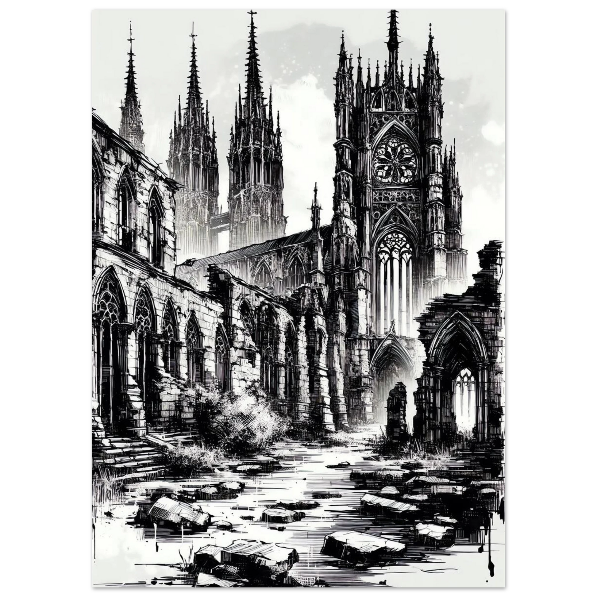 Affiche Vakiart : Cathédrale Fantomatique maquette
