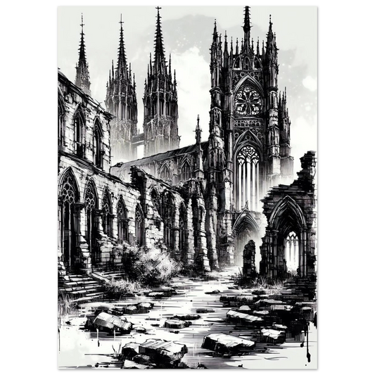Affiche Vakiart : Cathédrale Fantomatique maquette
