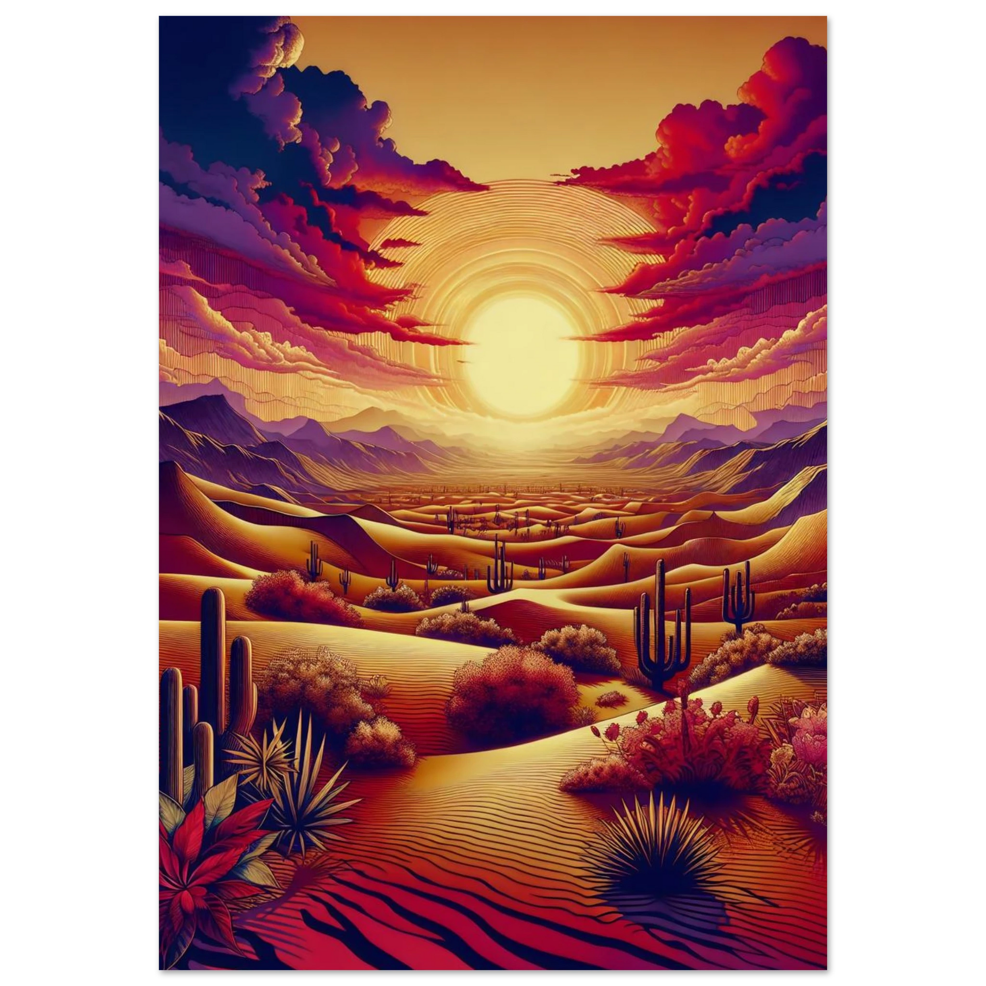 Affiche Vakiart : Soleil Écarlate maquette