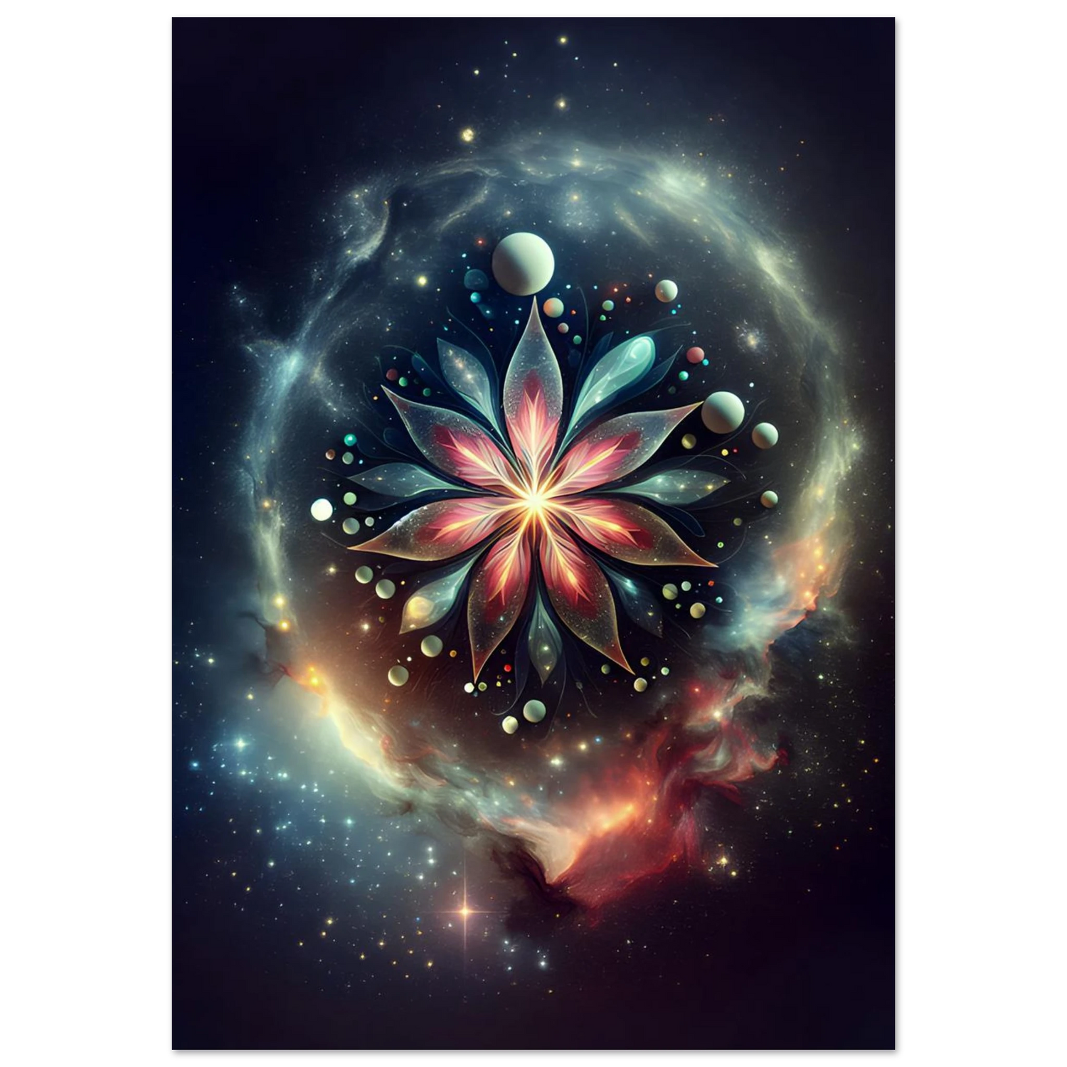 Poster Vakiart : Fleur Cosmotique maquette