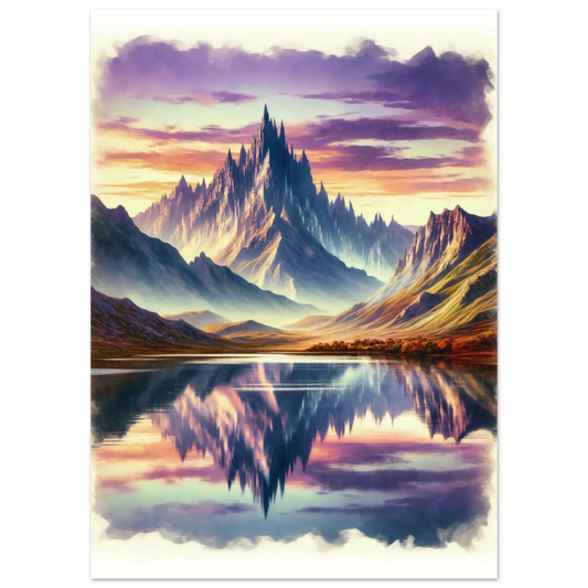 Poster Vakiart : Reflet des Cimes maquette