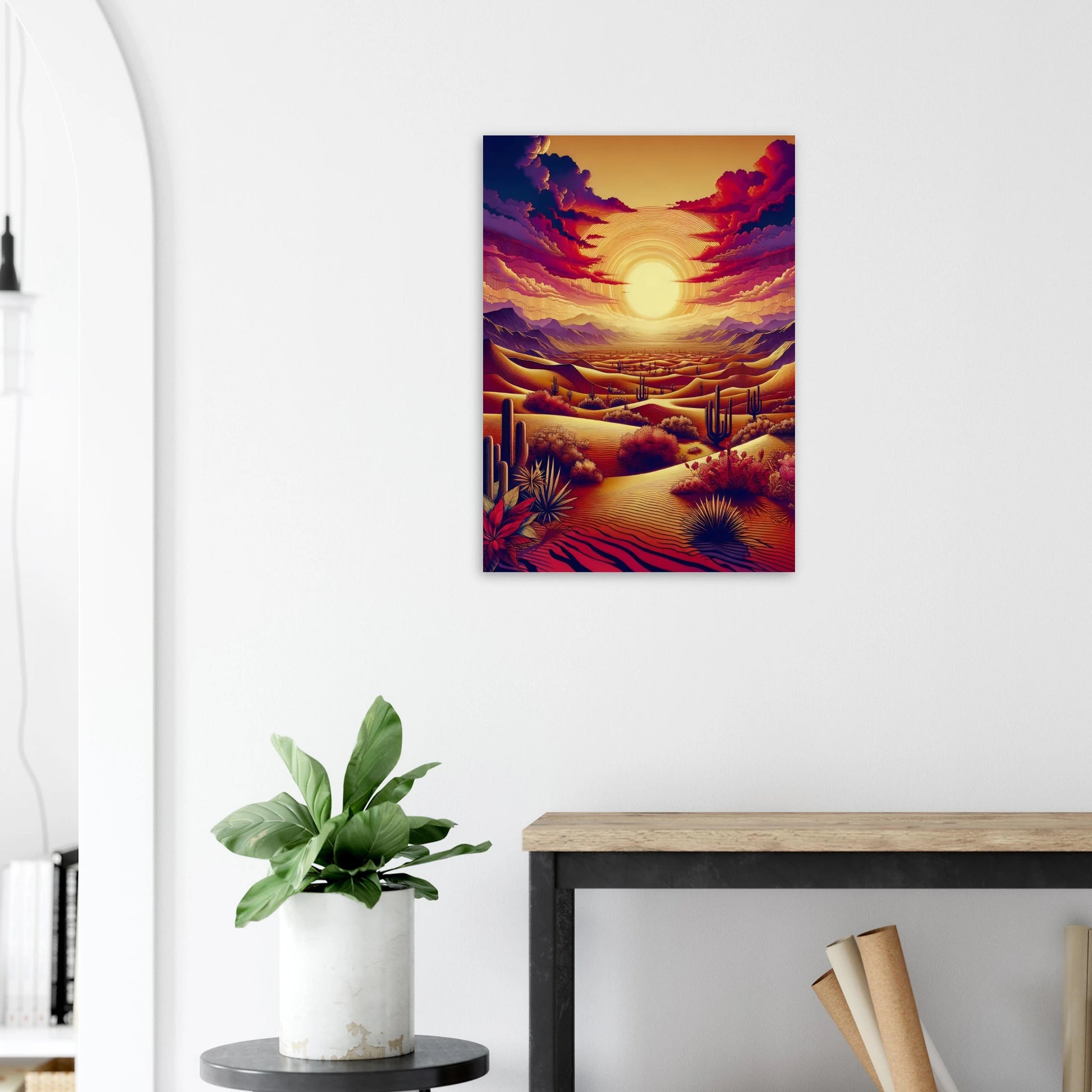 Affiche Vakiart : Soleil Écarlate maquette