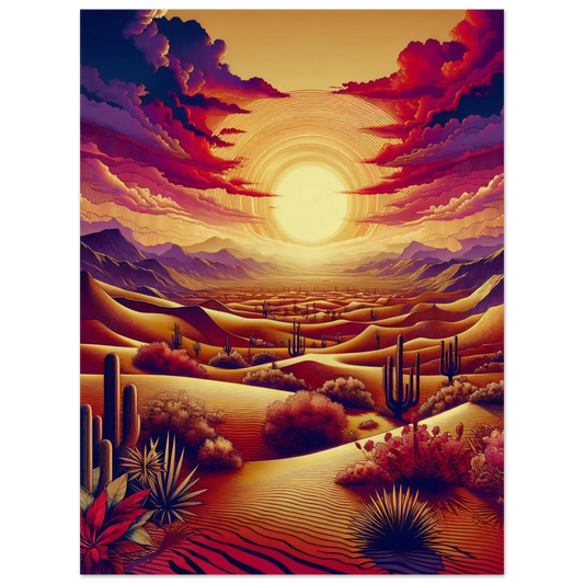 Poster Vakiart : Soleil Écarlate maquette