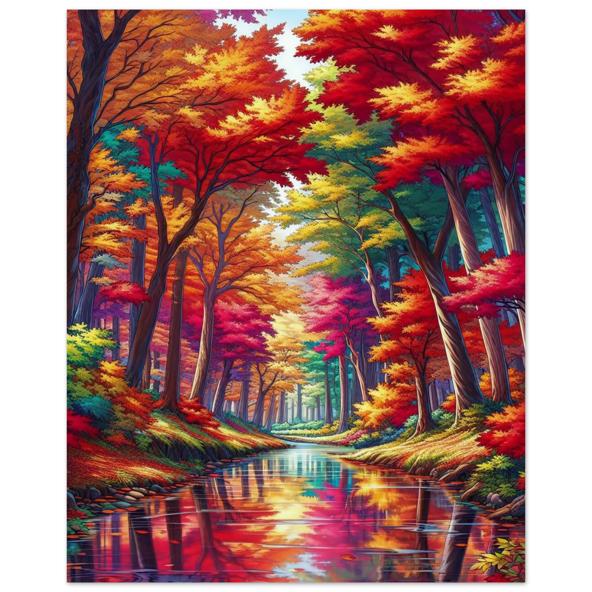 Poster Vakiart : Forêt d'Automne Enchantée maquette