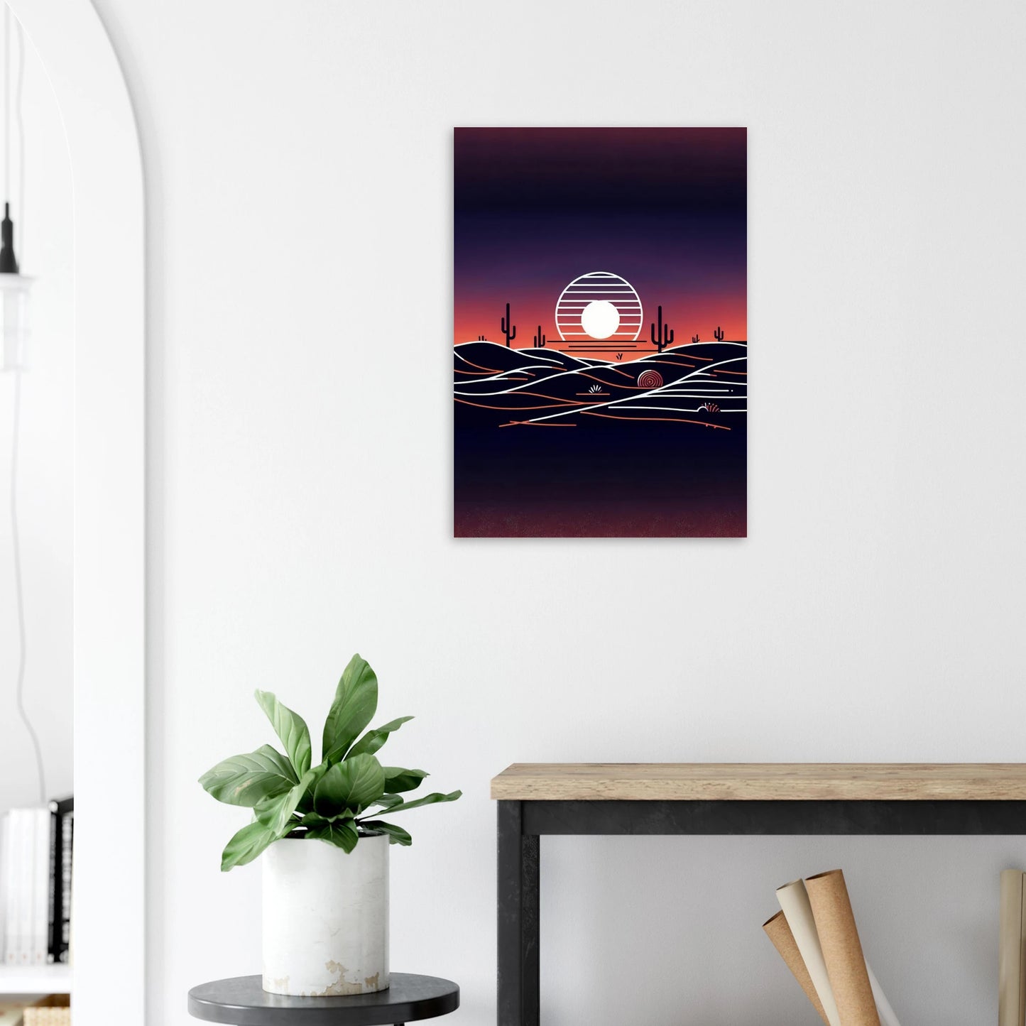 Affiche Vakiart : Lever du Soleil Minimaliste maquette