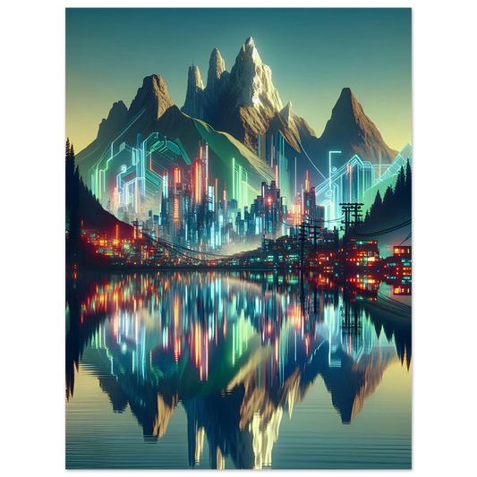 Affiche Vakiart : Reflet futuriste maquette