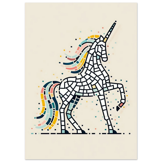 Poster Vakiart : Licorne Éclatante maquette