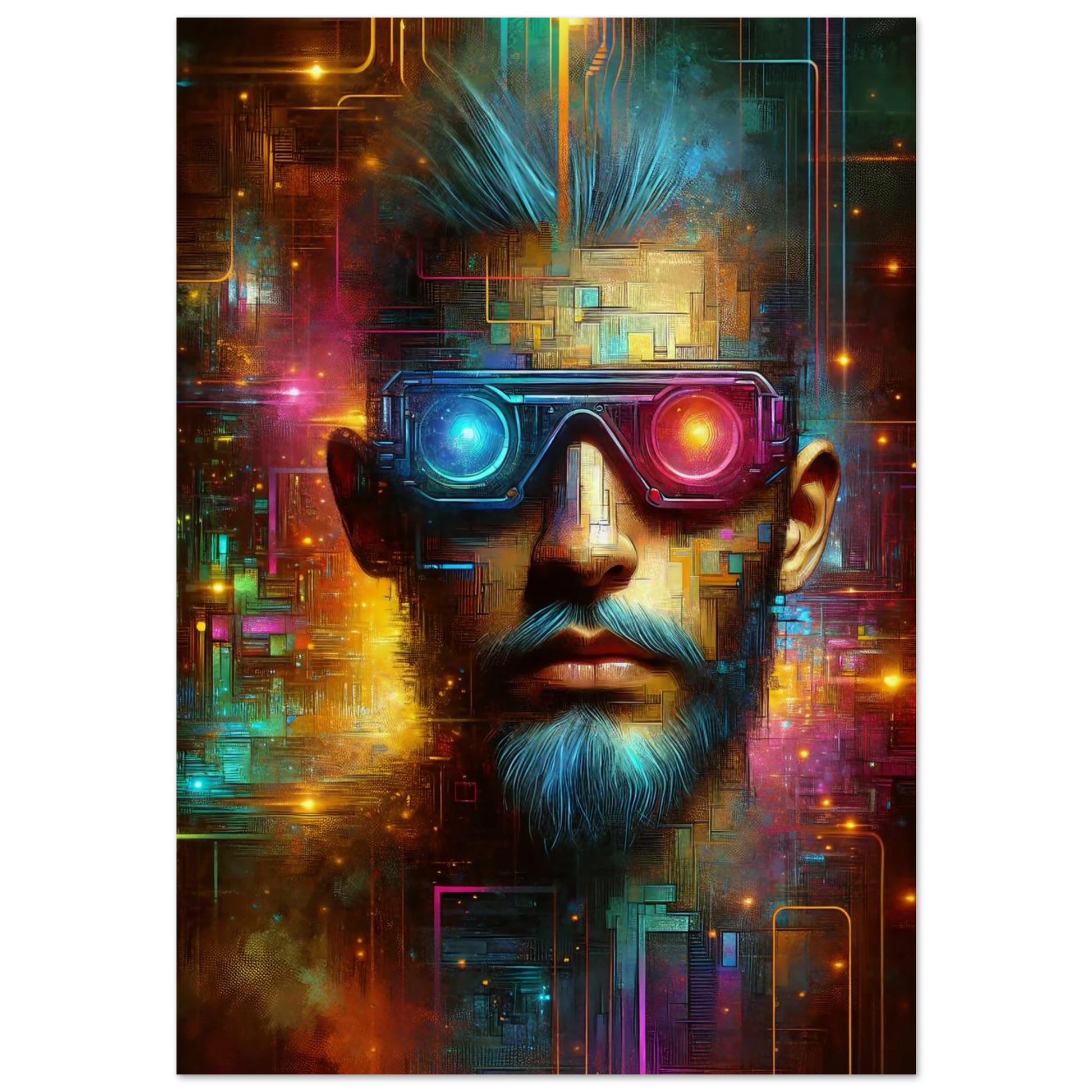 Affiche Vakiart : Visage lumineux maquette