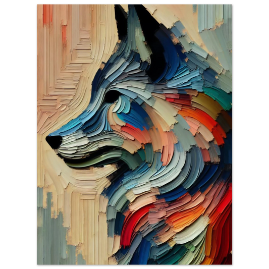 Poster Vakiart : Loup Éclectique maquette