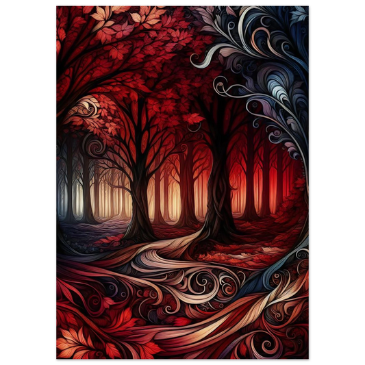 Poster Vakiart : Forêt d’Automne gothique maquette