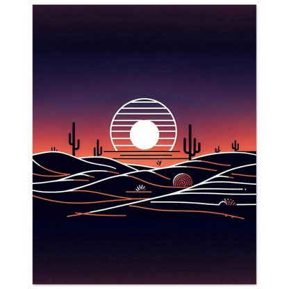 Poster Vakiart : Lever du Soleil Minimaliste maquette