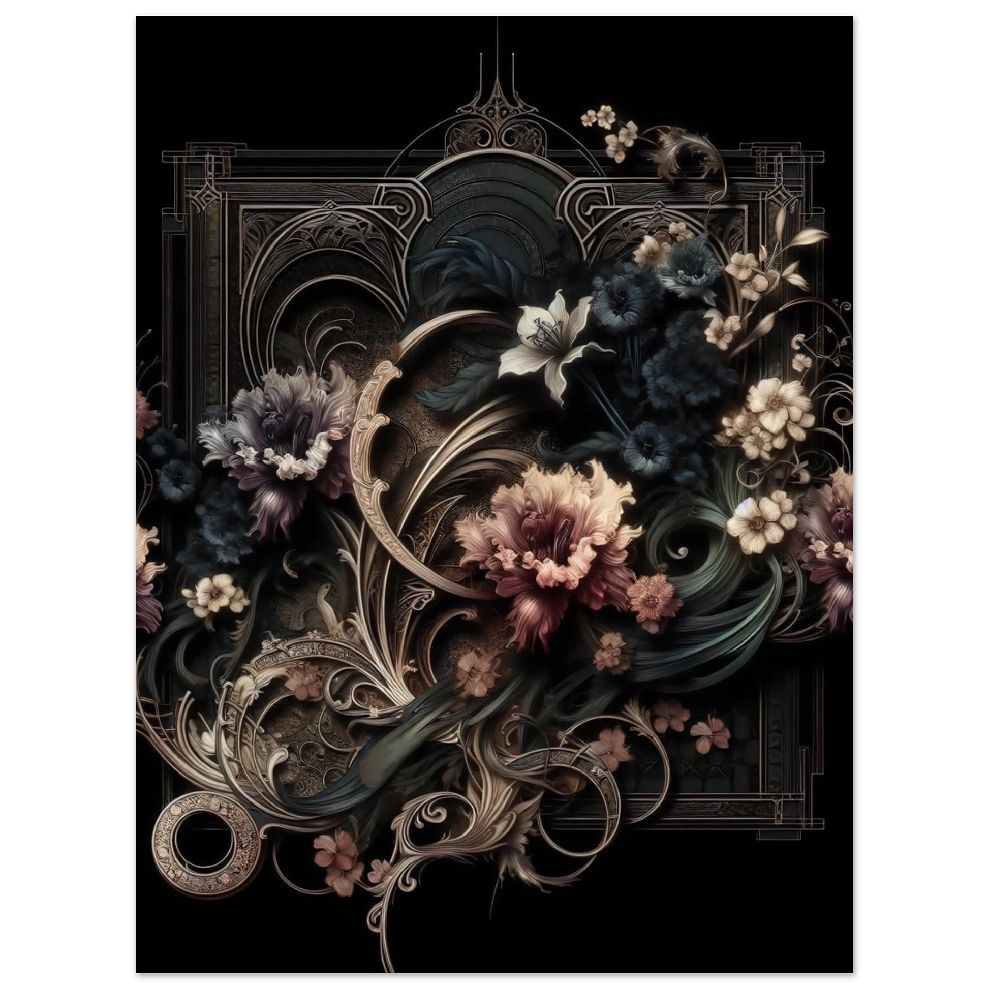 Affiche Vakiart : Fleurs Sombres maquette
