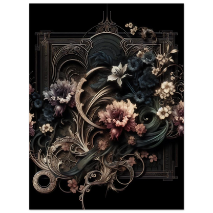 Affiche Vakiart : Fleurs Sombres maquette