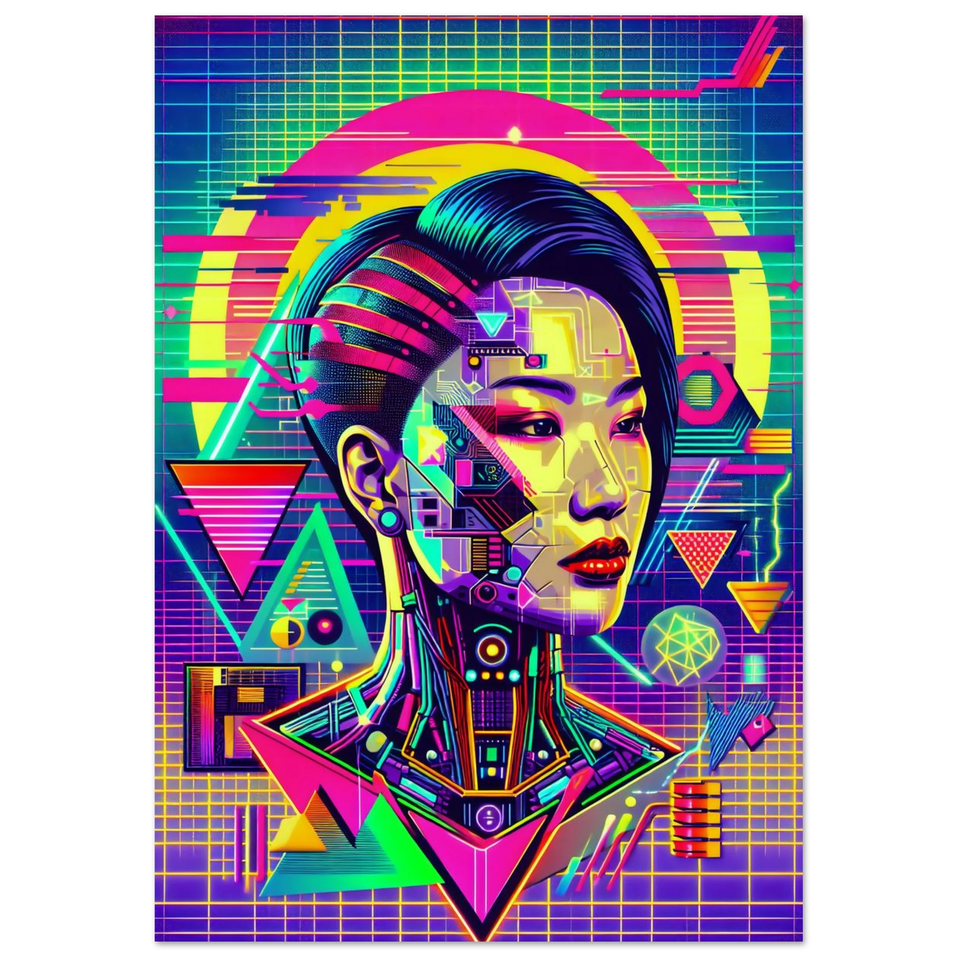 Poster Femme Néon