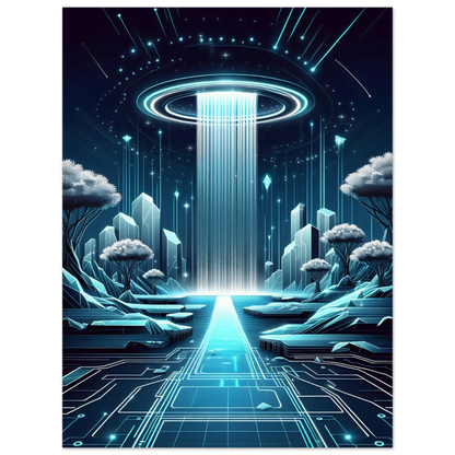 Cascade Futuriste | Poster - Vakiart