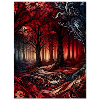 Affiche Vakiart : Forêt d’Automne gothique maquette