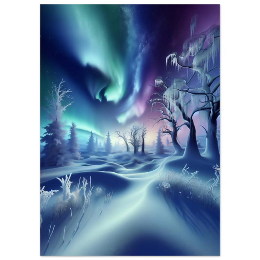 Affiche Vakiart : Neige mystique maquette