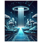 Cascade Futuriste | Poster - Vakiart