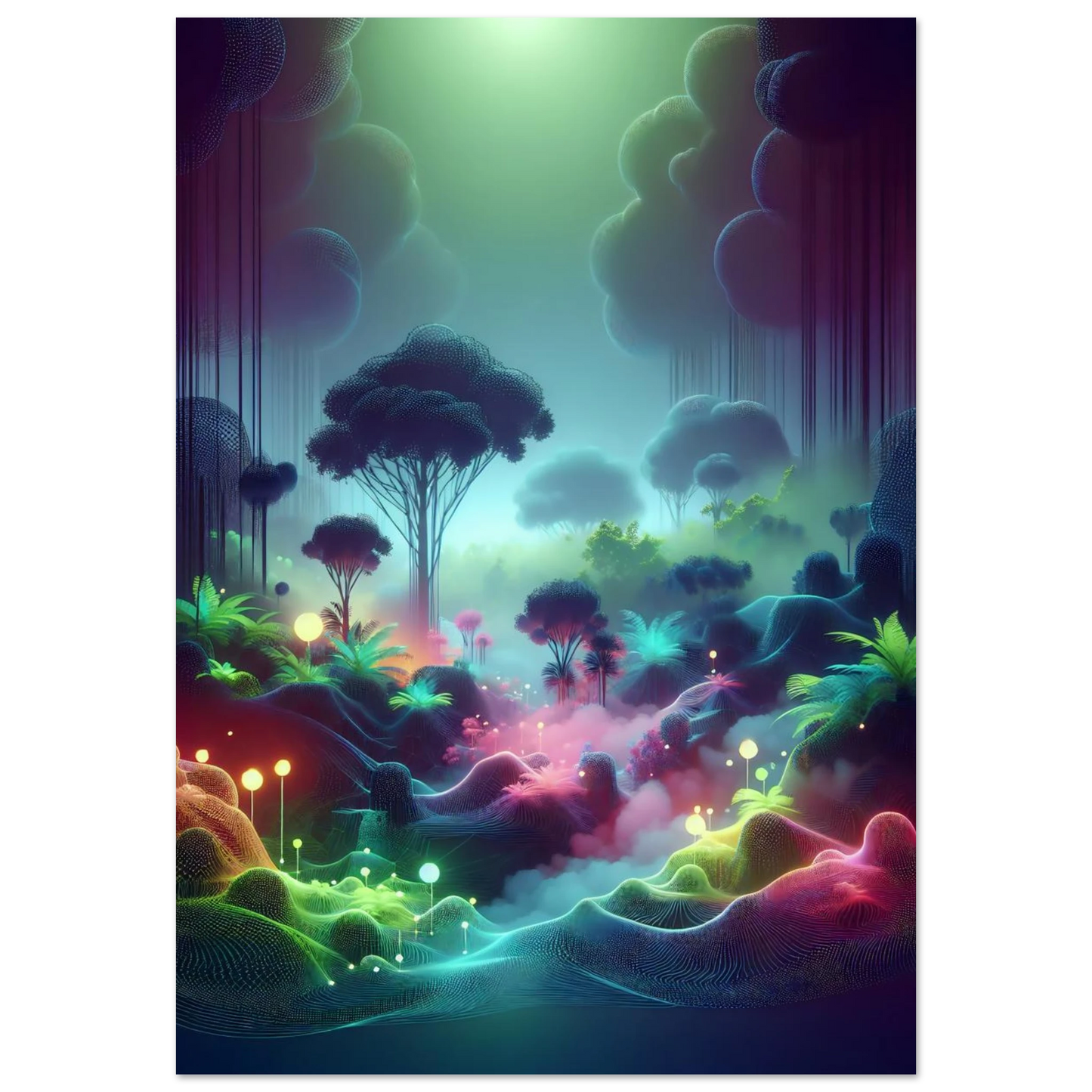 Poster Vakiart : Forêts luminaires maquette