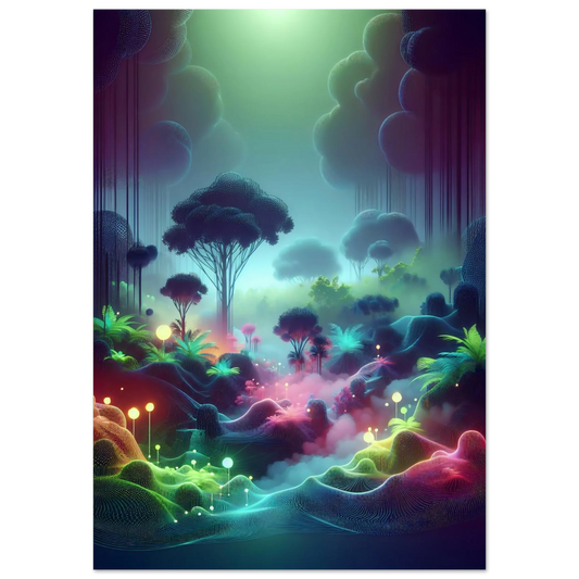 Poster Vakiart : Forêts luminaires maquette