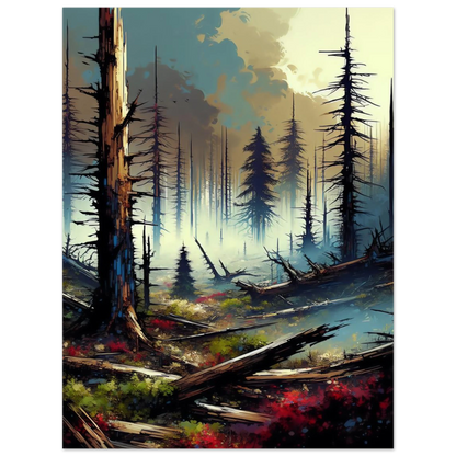 Poster Forêt Post-Apocalyptique maquette