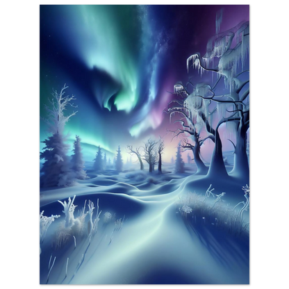 Affiche Vakiart : Neige mystique maquette