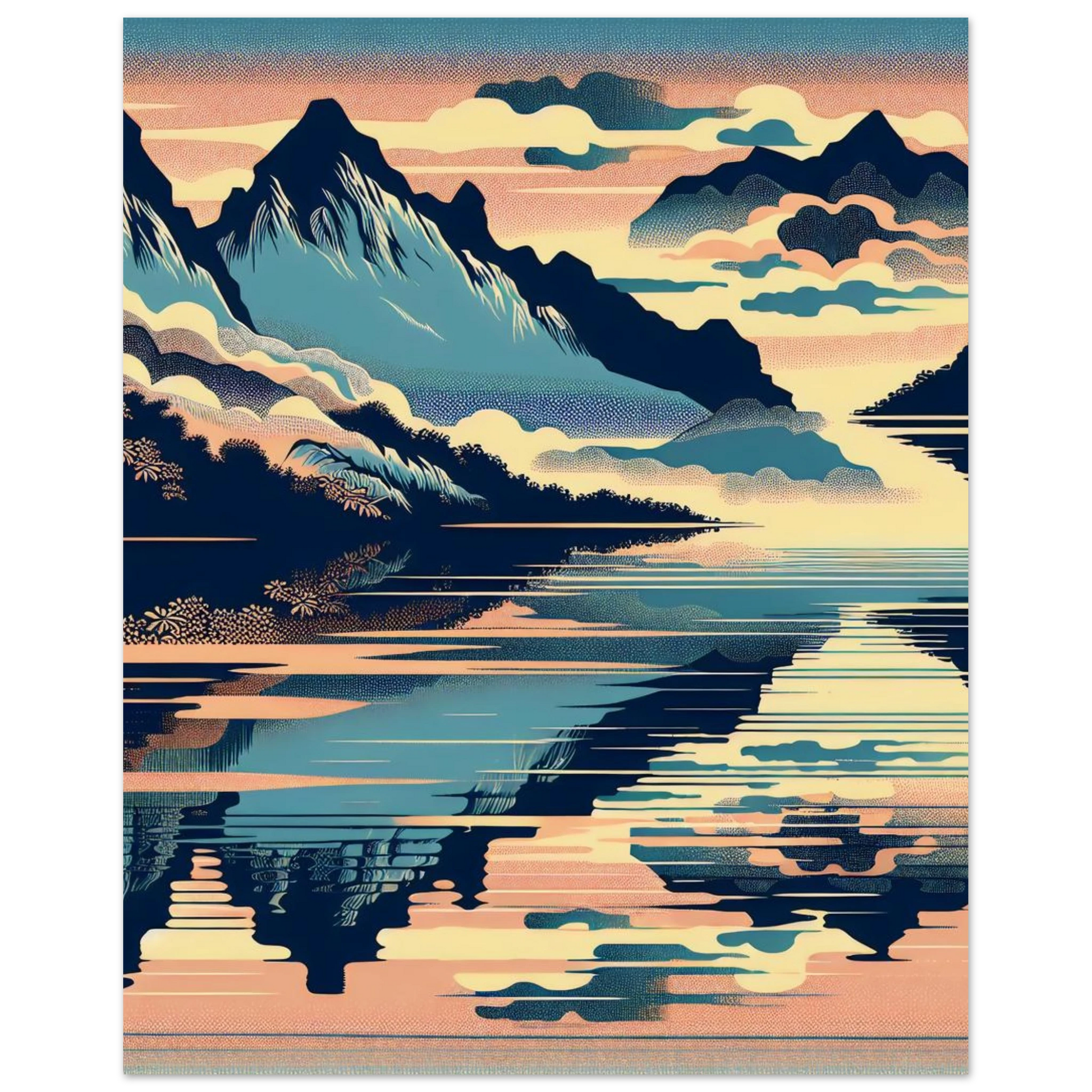 Affiche Vakiart : Reflet Himalaya maquette