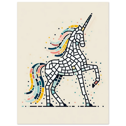 Affiche Vakiart : Licorne Éclatante maquette