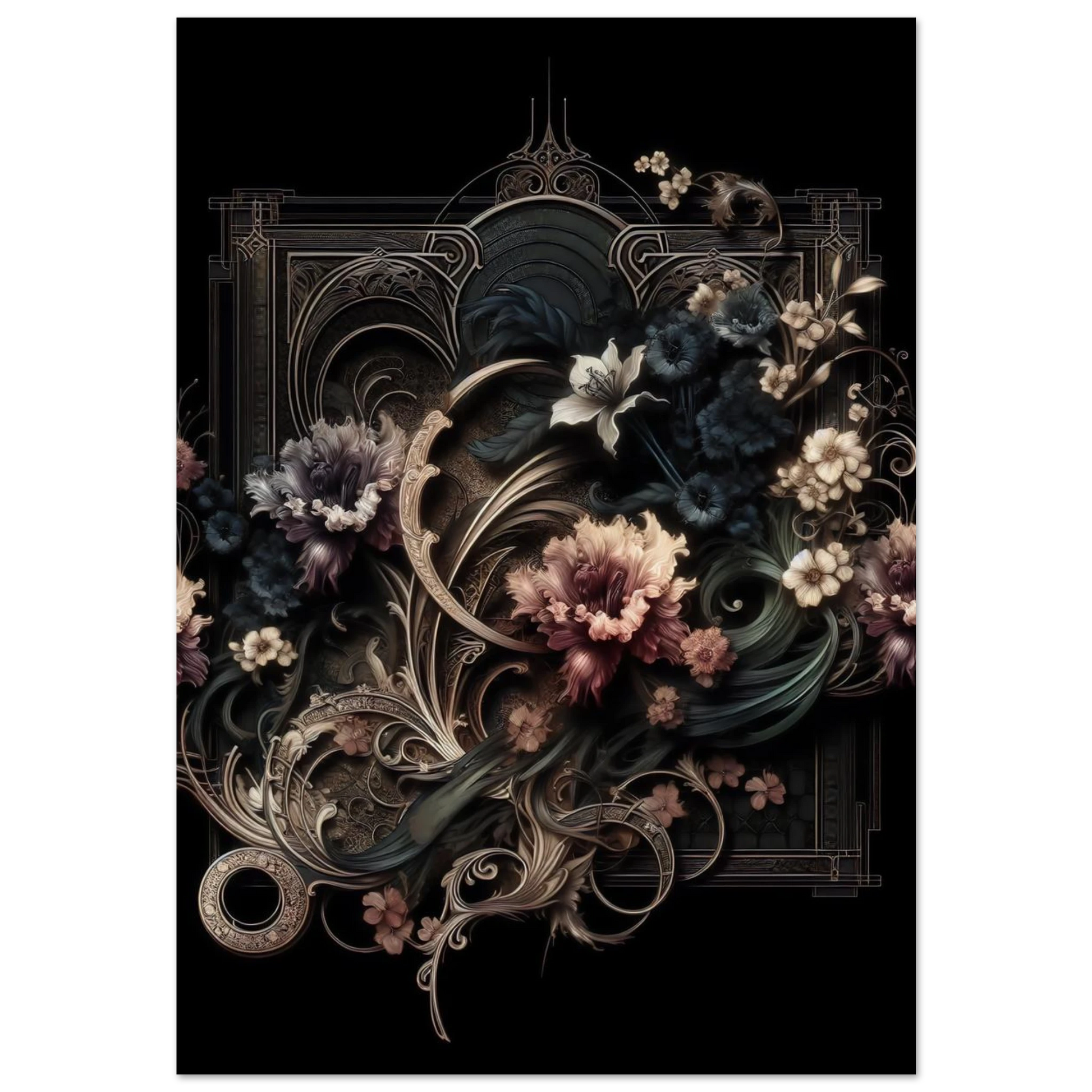 Poster Vakiart : Fleurs Sombres maquette