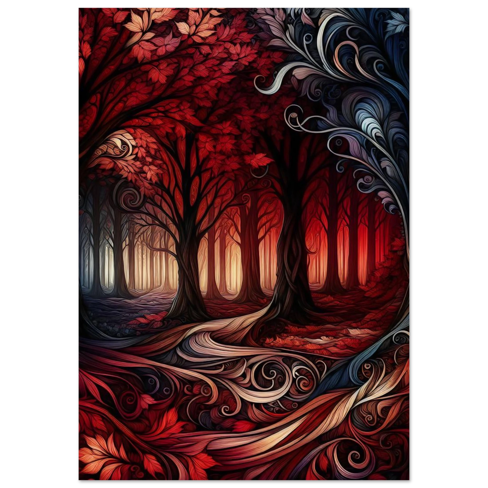 Poster Vakiart : Forêt d’Automne gothique maquette