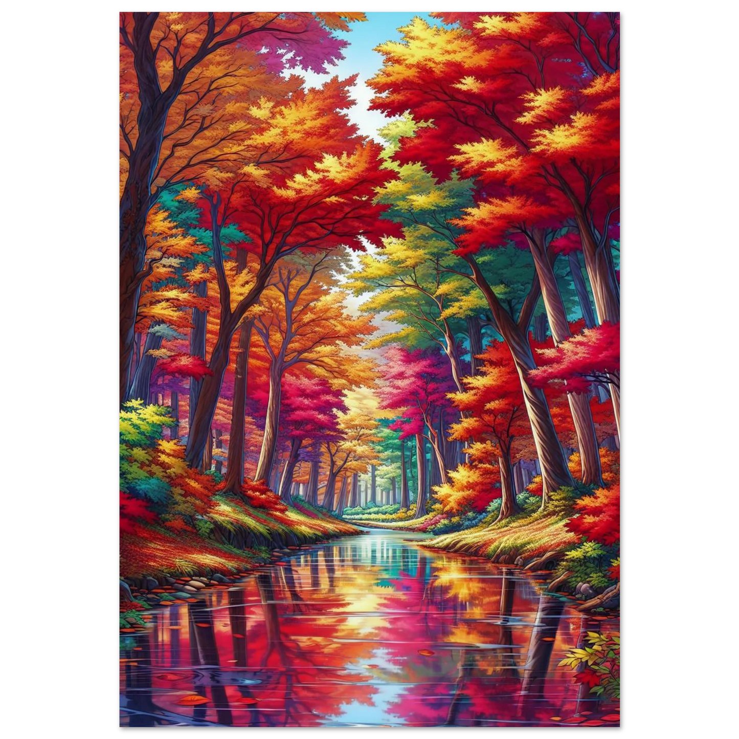 Poster Vakiart : Forêt d'Automne Enchantée maquette