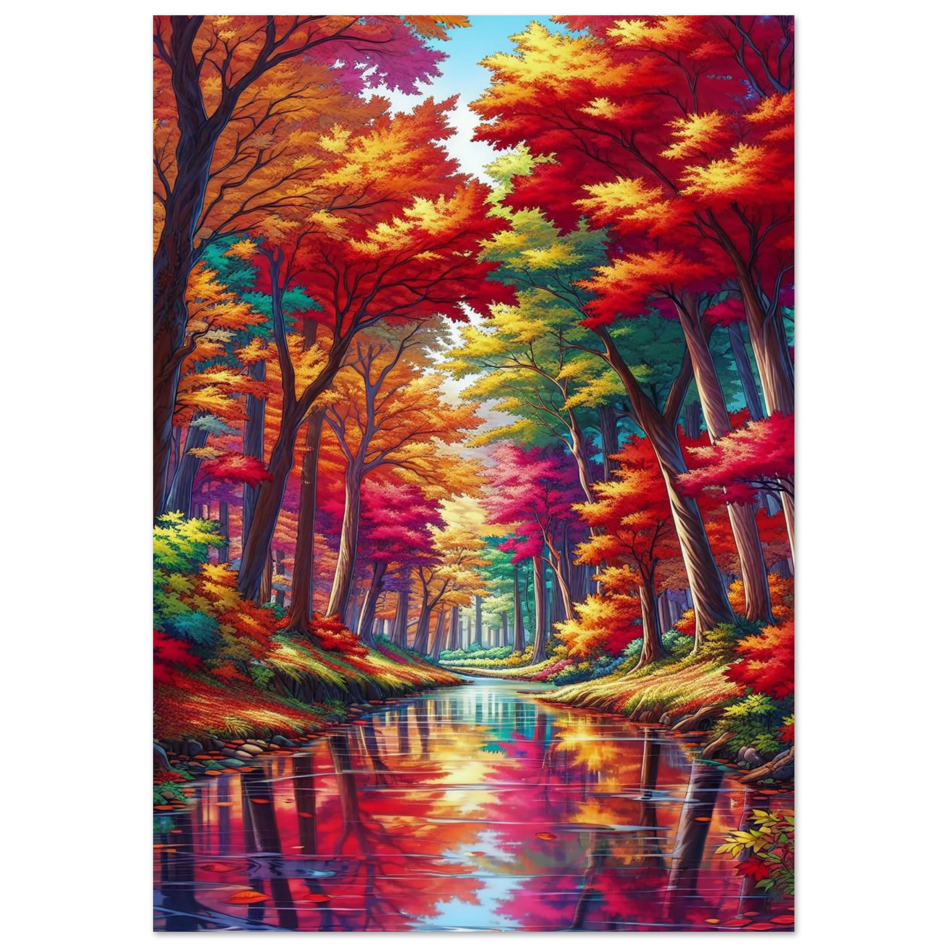 Poster Vakiart : Forêt d'Automne Enchantée maquette