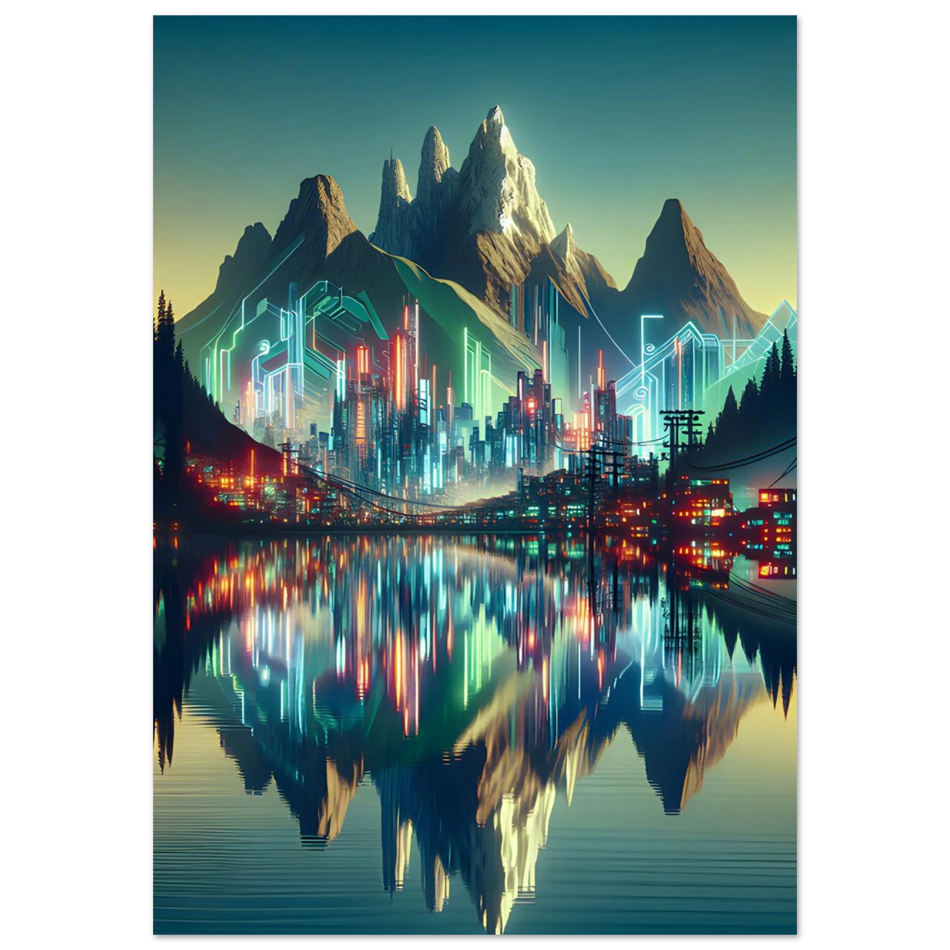 Affiche Vakiart : Reflet futuriste maquette