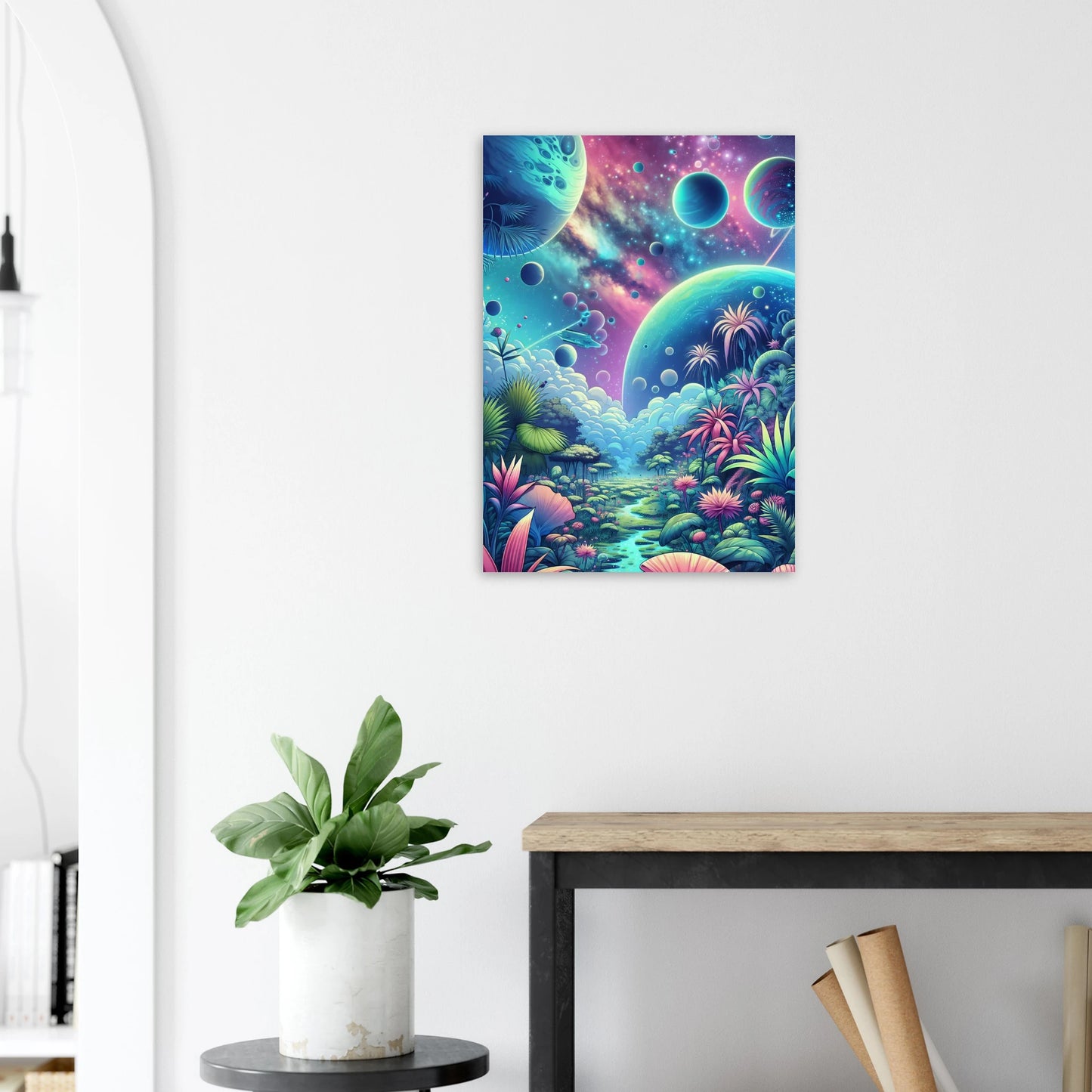 Affiche Vakiart : Jungle Cosmique maquette