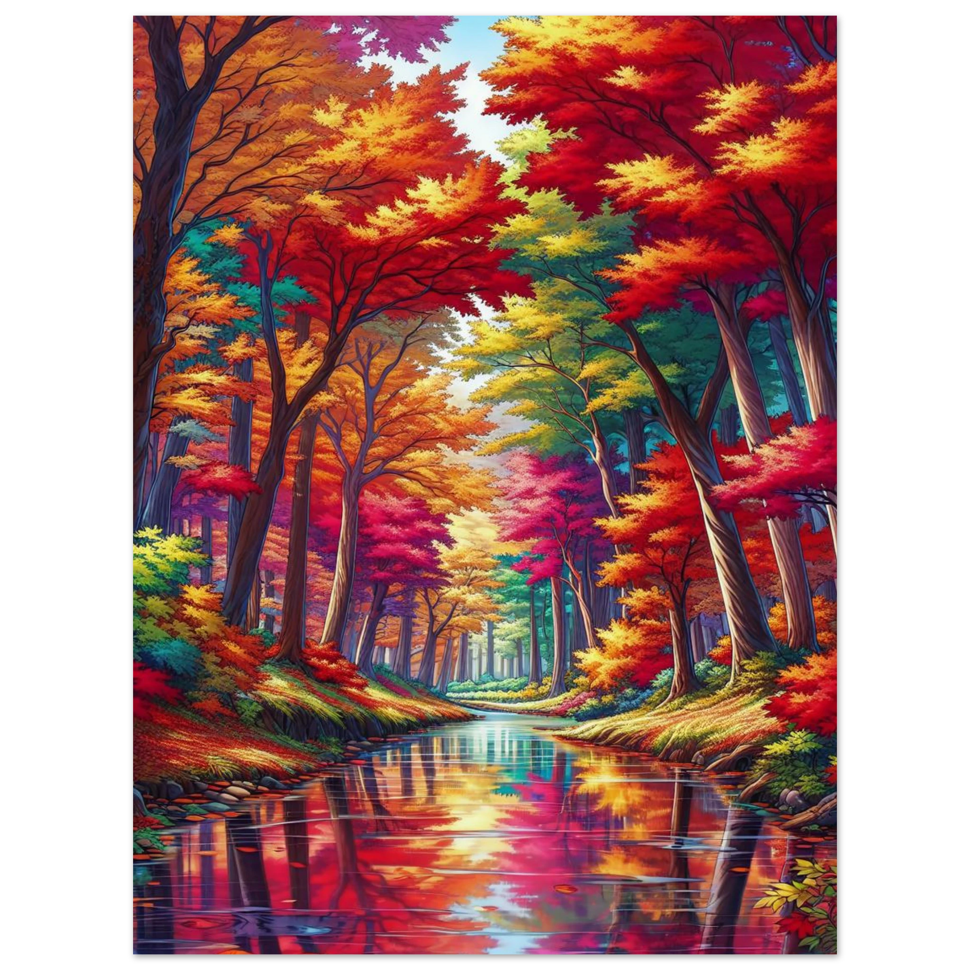 Poster Vakiart : Forêt d'Automne Enchantée maquette