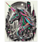 Affiche Licorne Futuriste maquette